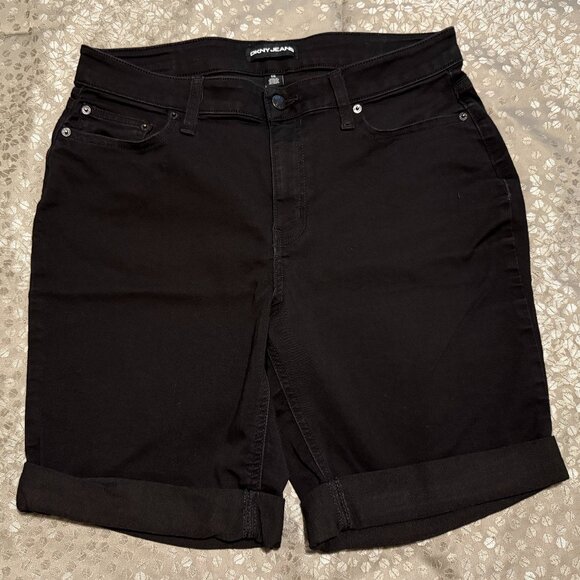 DKNY Black Bermuda Shorts Stretchy Tailored Design, size 14 - Picture 1 of 5